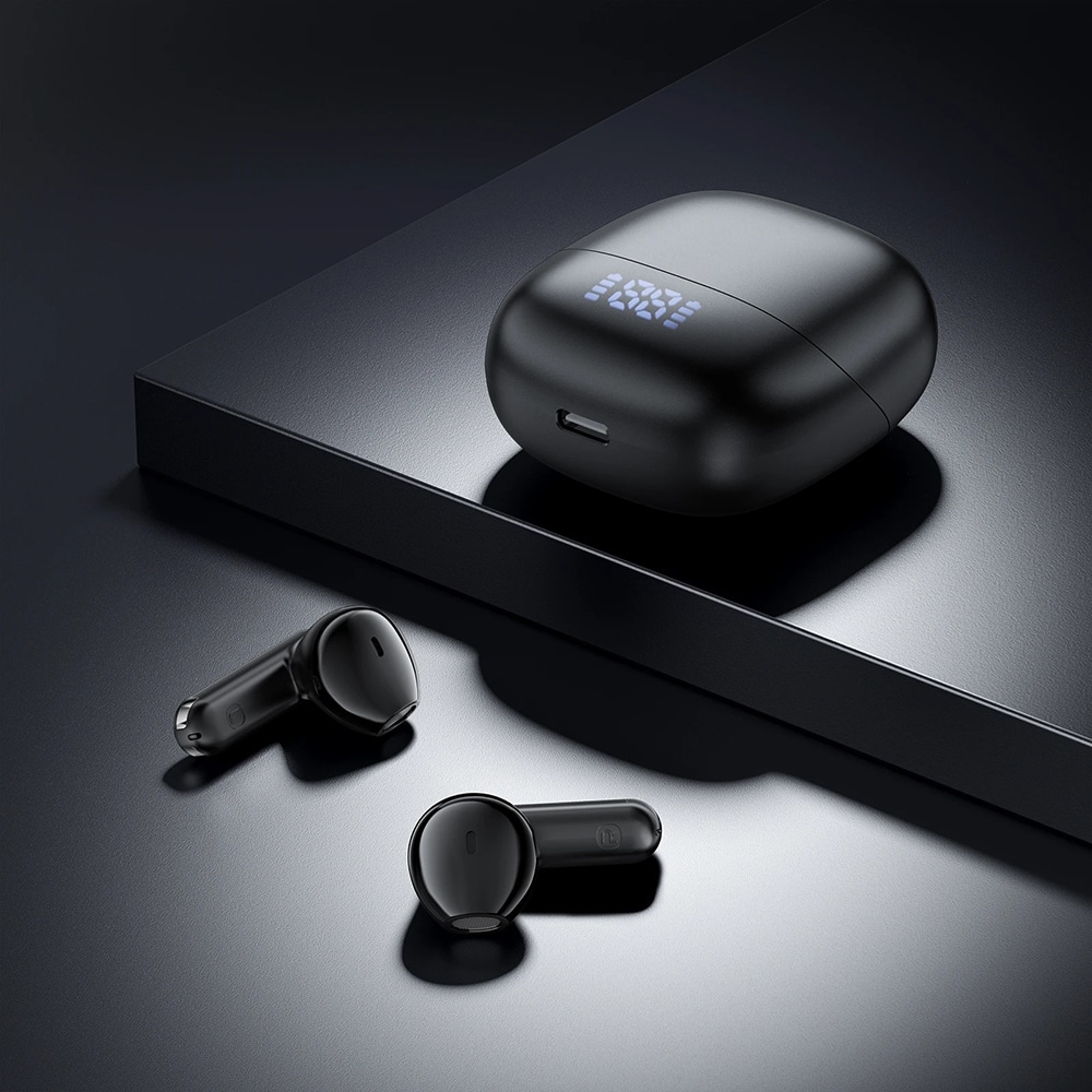 Acefast - Wireless Earbuds (w2) - Tws, Bluetooth 5.4, 4-Mic Enc, Ipx4, 400mah, Led Digital Display, Magnetic Design - Black - Image 5