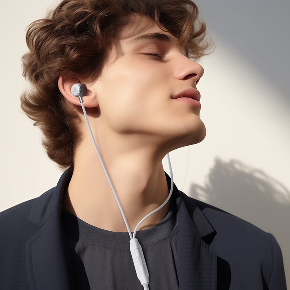 Acefast - Wired Earphones (l8) - Type-C, In-Ear Design, With Microphone, Control Remote, Flexible, Silicone, 1.2m - Black - Image 6