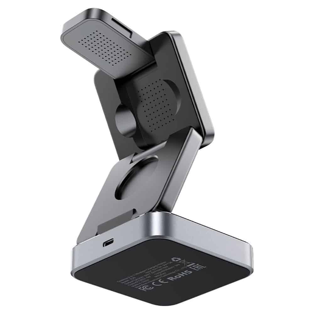 Acefast - Charging Station 3in1 (e20) - Magsafe For Phone, Earbuds, Apple Watch, 23w, 3a, Foldable - Metal Gray - Image 4