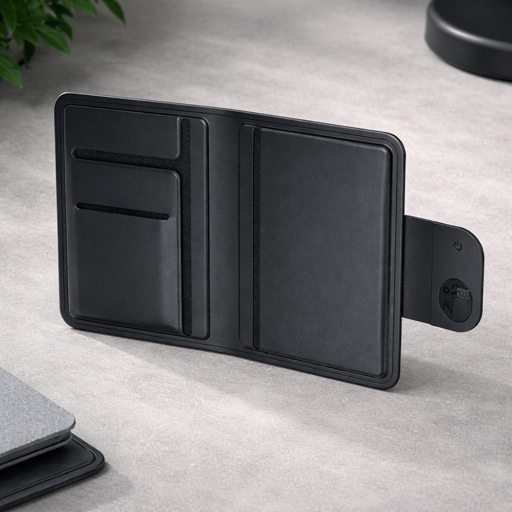 Έξυπνη Θήκη Διαβατηρίου με Apple Find My - Δέρμα PU, Λεπτή Σχεδίαση - Acefast S6 - Μαύρο - Image 6