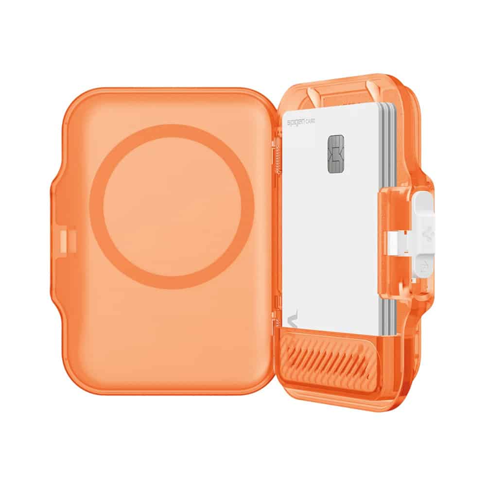 Spigen - Μαγνητική Θήκη TinTap MagFit+ (AFA11381) - MagSafe, Εύκολη Πρόσβαση, Μινιμαλιστική Κατασκευή - Διαφανές Πορτοκαλί - Image 4