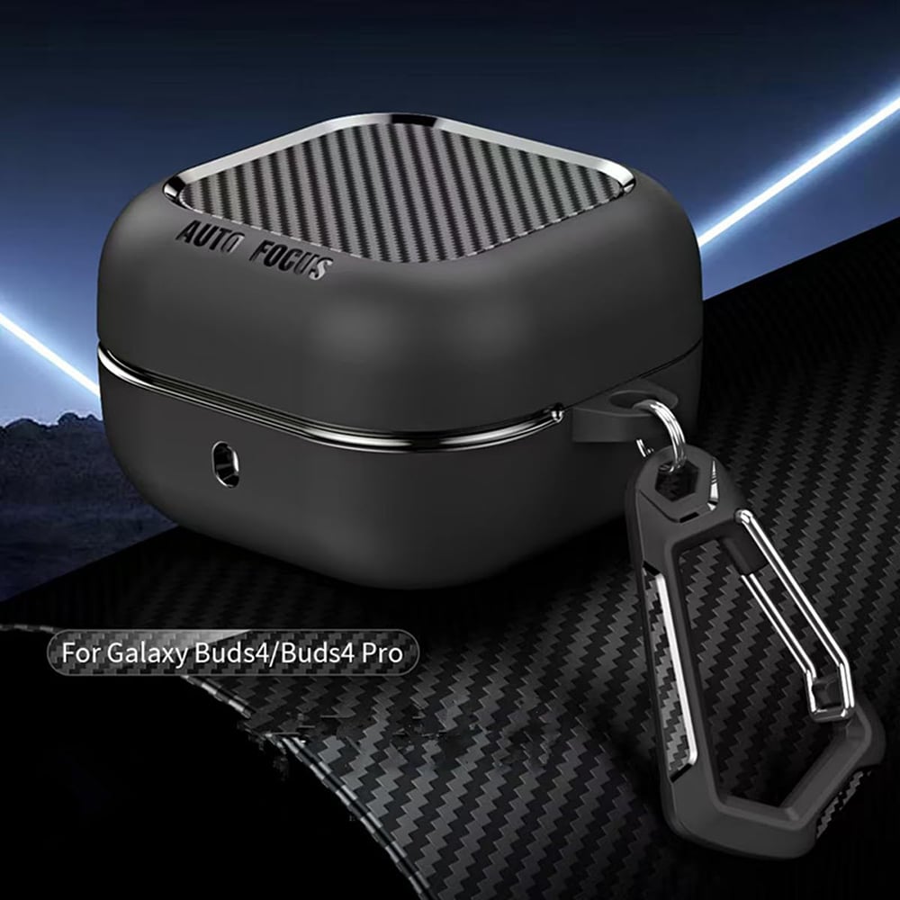 Techsuit - CarbonFiber - για Samsung Galaxy Buds 4 / Buds 4 Pro - Μαύρο - Image 2