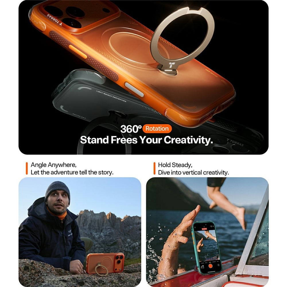 Torras Ostand Spin Air Series - θήκη για Apple iPhone 17 Pro - Πολύχρωμο - Image 5