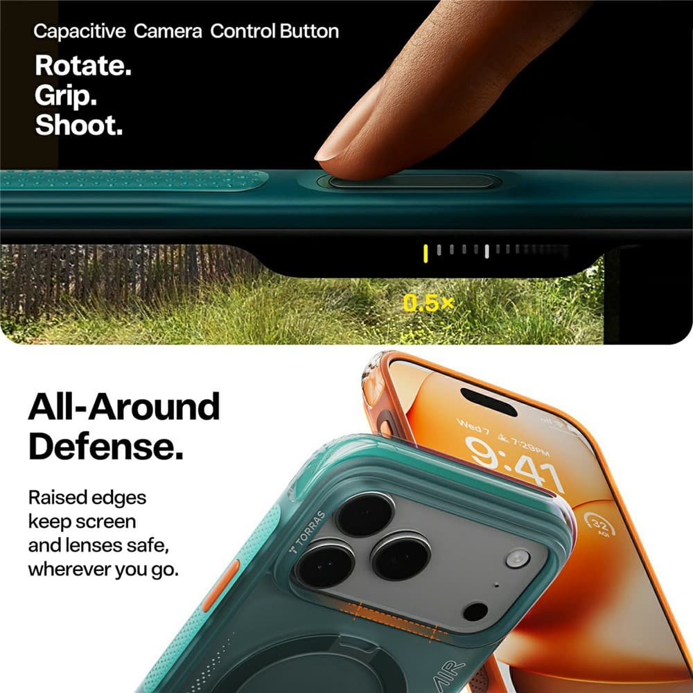Torras Ostand Spin Air Series - θήκη για Apple iPhone 17 Pro - Πολύχρωμο - Image 4