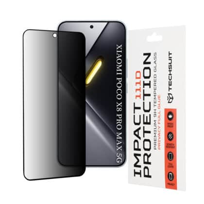 Techsuit - 111D Privacy Full Glue - Xiaomi Poco X8 Pro Max - Μαύρο