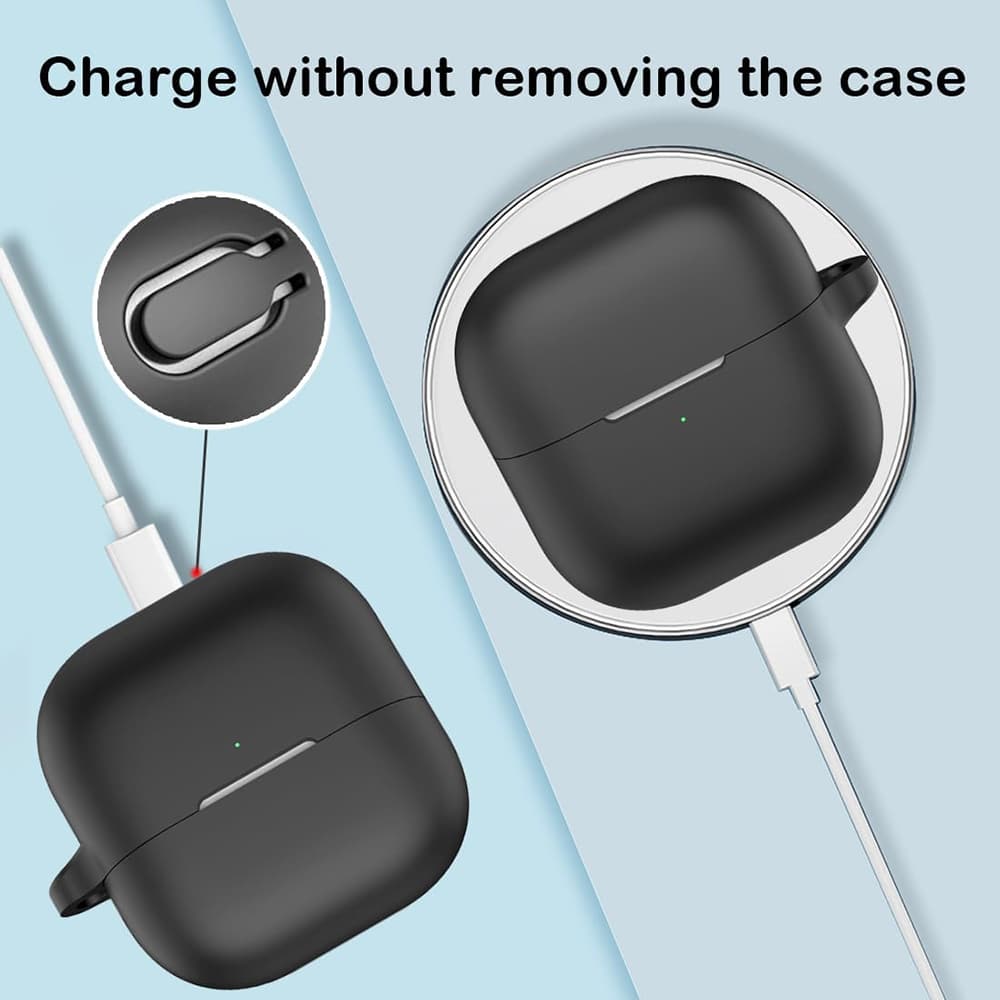 Techsuit - Θήκη σιλικόνης - για Huawei FreeClip 2, Λείο, εξαιρετικά λεπτό υλικό - Μαύρο - Image 4