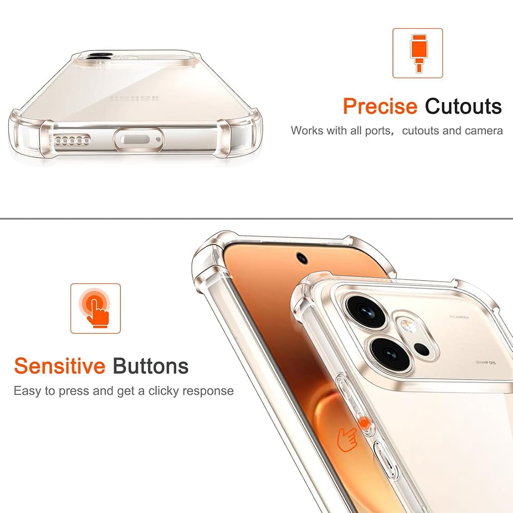 Techsuit Shockproof Clear Silicone - θήκη για Honor 600 - Διάφανο - Image 3