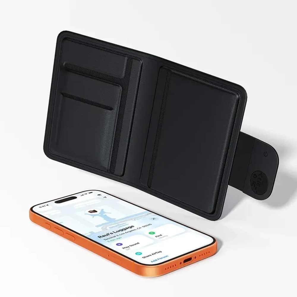 Έξυπνη Θήκη Διαβατηρίου με Apple Find My - Δέρμα PU, Λεπτή Σχεδίαση - Acefast S6 - Μαύρο - Image 4