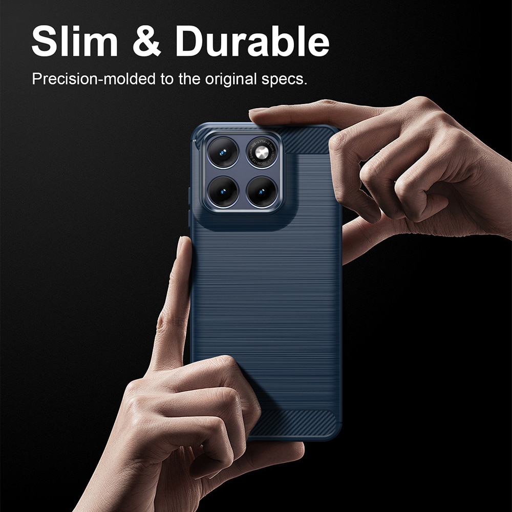Techsuit Carbon Silicone - θήκη για Motorola Edge 70 Fusion - Μπλε - Image 2
