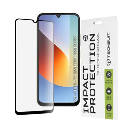 Techsuit - 111D Πλήρης Κάλυψη / Πλήρες Γυαλί με Κόλλα - Xiaomi Redmi A7 Pro 4G - Μαύρο