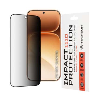Techsuit - 111D Κόλλα Απορρήτου Πλήρους Διατήρησης - Honor 600 / 600 Pro - Μαύρο