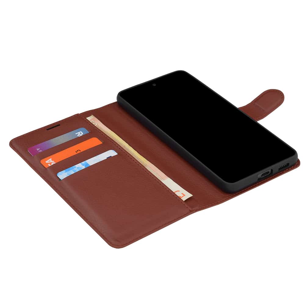 Techsuit Leather Folio - θήκη για Oppo A6 Pro 4G - Καφέ - Image 3