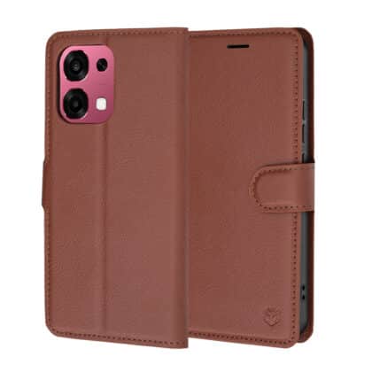 Techsuit Leather Folio - θήκη για Oppo A6 Pro 4G - Καφέ