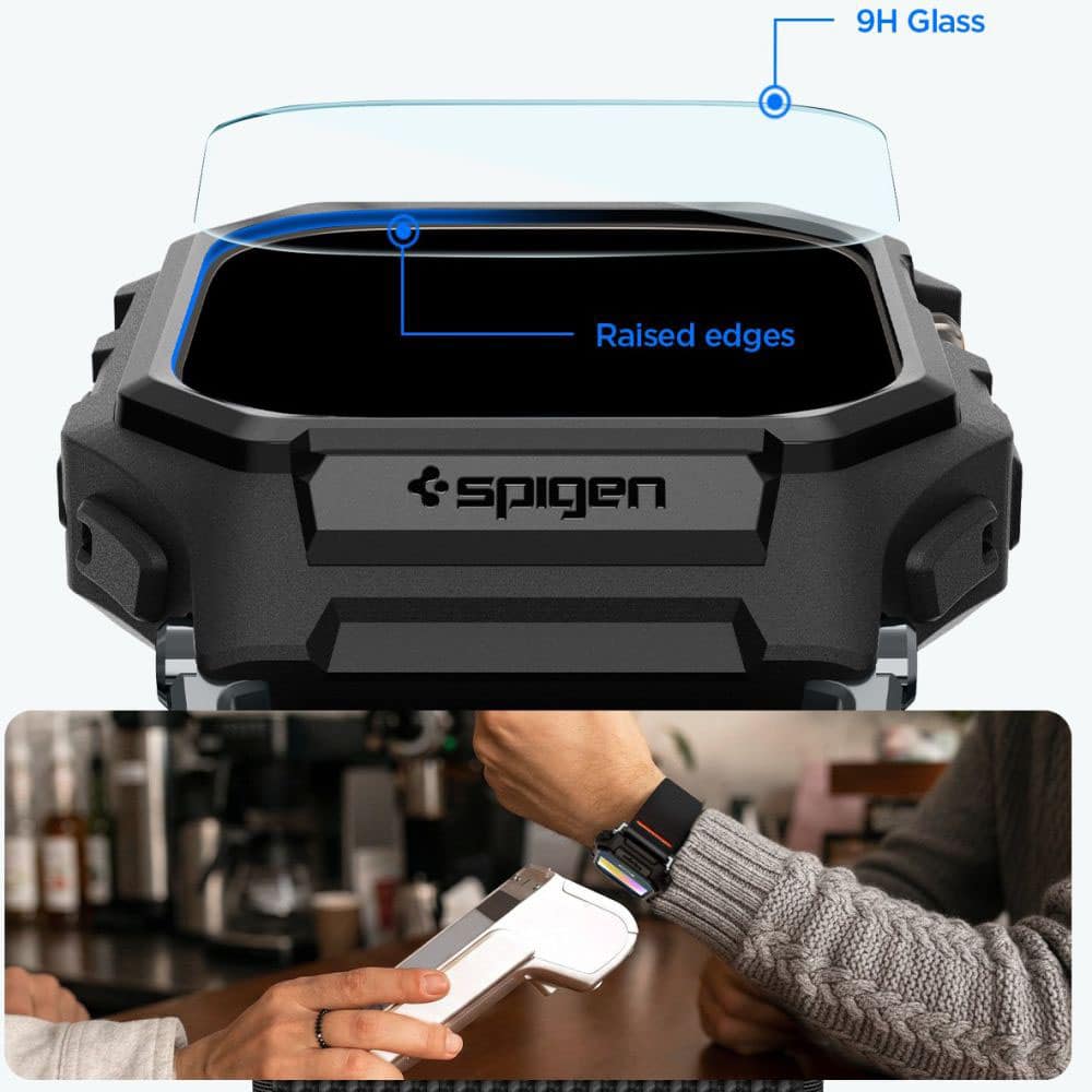 Spigen - Lite Fit "Pro" + Προστατευτικό Οθόνης (ACS11415) - Apple Watch Ultra / Ultra 2 / Ultra 3 - Ματ Μαύρο - Image 6