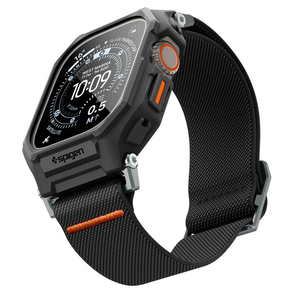 Spigen - Lite Fit "Pro" + Προστατευτικό Οθόνης (ACS11415) - Apple Watch Ultra / Ultra 2 / Ultra 3 - Ματ Μαύρο - Image 4
