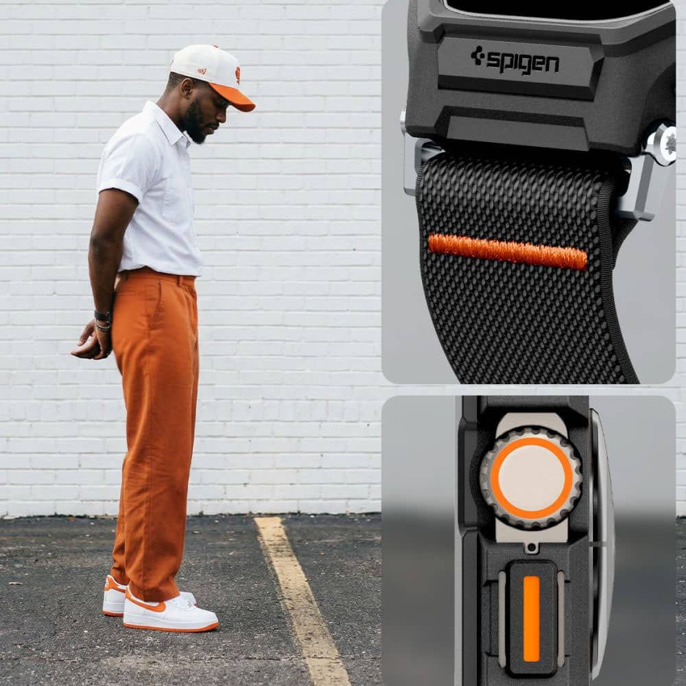 Spigen - Lite Fit "Pro" + Προστατευτικό Οθόνης (ACS11415) - Apple Watch Ultra / Ultra 2 / Ultra 3 - Ματ Μαύρο - Image 5