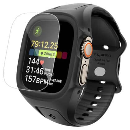 Spigen - Liquid Air Pro + Προστατευτικό Οθόνης (ACS11416) - Apple Watch Ultra / Ultra 2 / Ultra 3 - Ματ Μαύρο