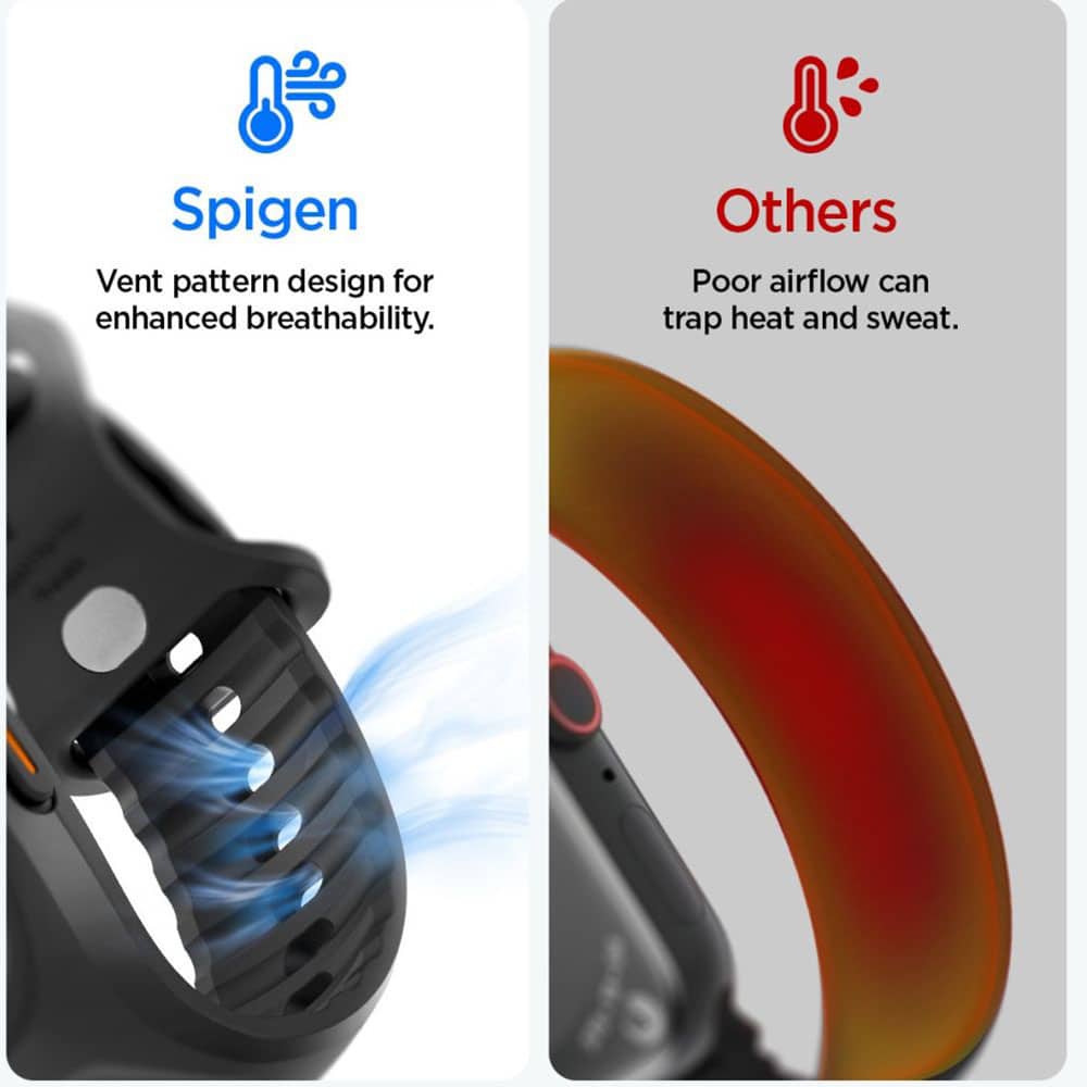 Spigen - Liquid Air Pro + Προστατευτικό Οθόνης (ACS11416) - Apple Watch Ultra / Ultra 2 / Ultra 3 - Ματ Μαύρο - Image 9