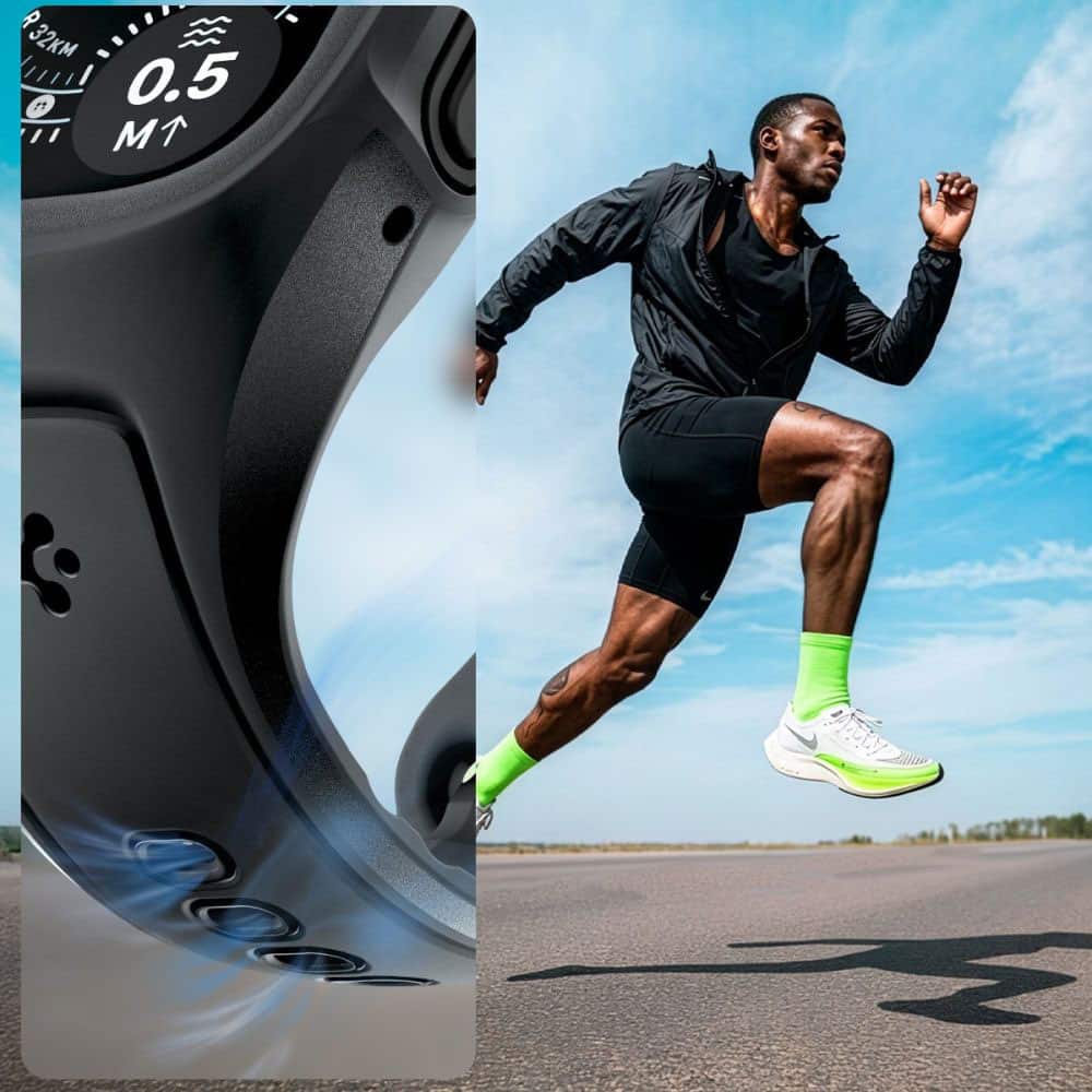 Spigen - Liquid Air Pro + Προστατευτικό Οθόνης (ACS11416) - Apple Watch Ultra / Ultra 2 / Ultra 3 - Ματ Μαύρο - Image 7