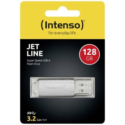 Intenso Pendrive 128GB Jet Line USB 3.2, Ασημί EU (3541491)
