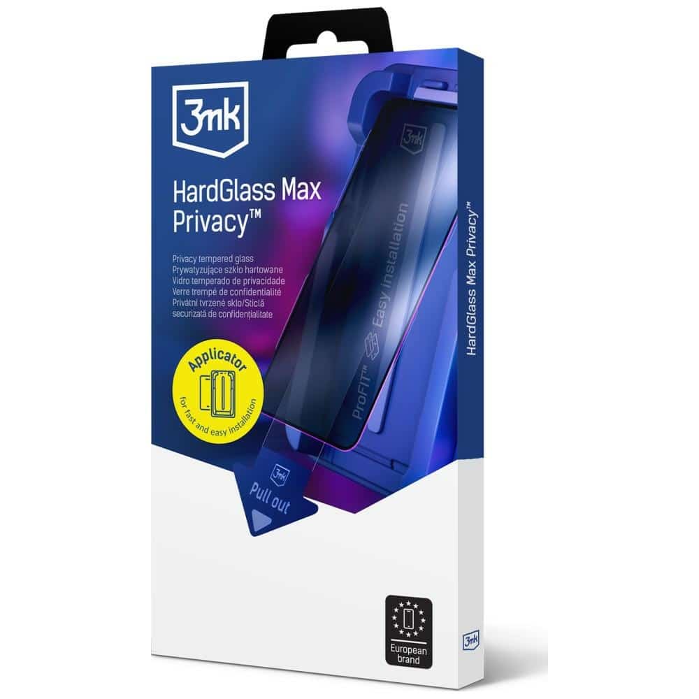 3MK HardGlass Max Γυαλί ασφαλείας για προστασία απορρήτου με εφαρμοστή για Apple iPhone 17 Pro Max, μαύρο - Image 3