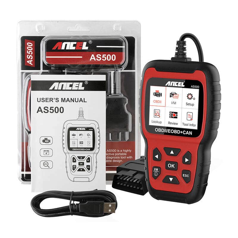 Ancel Διαγνωστικό Scanner OBD2 AS500/AC105 (Κόκκινο/Μαύρο) - Image 5