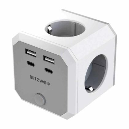 Κύβος τροφοδοσίας BlitzWolf BW-EC2 8 σε 1 (4xAC / 2 x USB-A / 2 x USB-C)