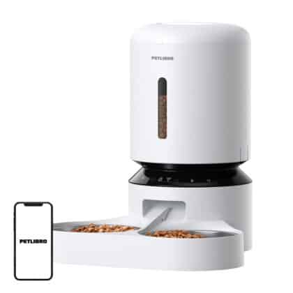 Petlibro Granary διανομέας τροφής με διπλό μπολ, Wifi, 5L (λευκό)