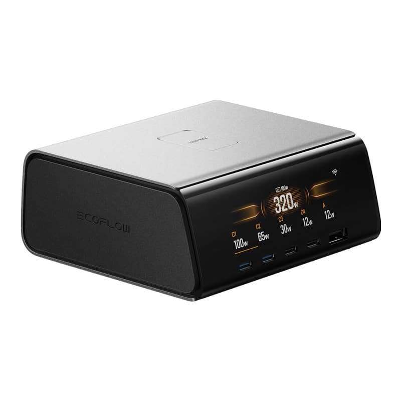 Σταθμός σύνδεσης EcoFlow RAPID Pro 320W, 4xUSB-C, 1xUSB-A, GaN - Image 2
