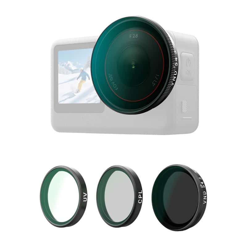 Σετ φίλτρων Telesin CPL/VND8/UV για DJI Osmo Action 6 (3 τεμ.). - Image 2