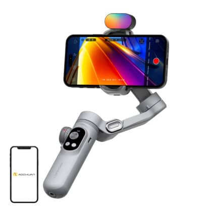AOCHUAN X Pro Gimbal με φωτισμό RGB (Γκρι)