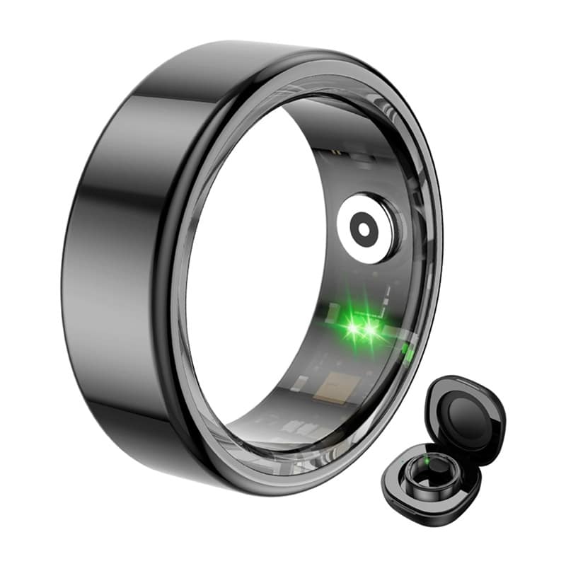 Έξυπνο δαχτυλίδι COLMI R02, μέγεθος 12, 21,3 mm (μαύρο) + θήκη φόρτισης - Image 4