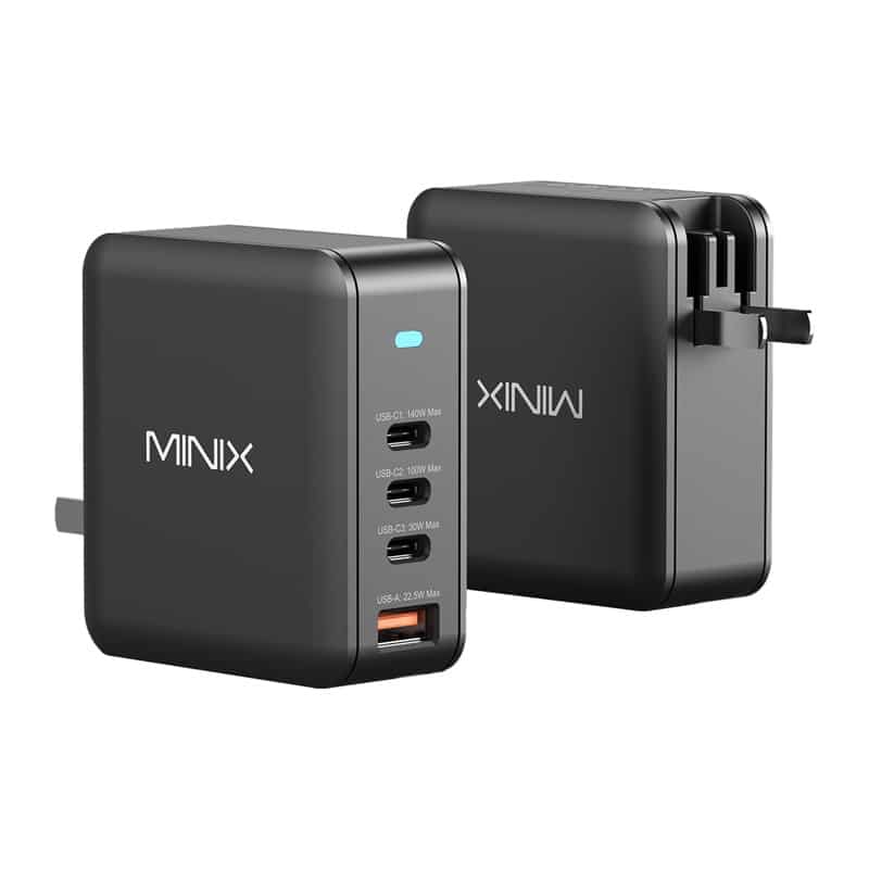 Φορτιστής τοίχου Minix P165 GaN με 3 θύρες USB-C και 1 θύρα USB-A - Image 2