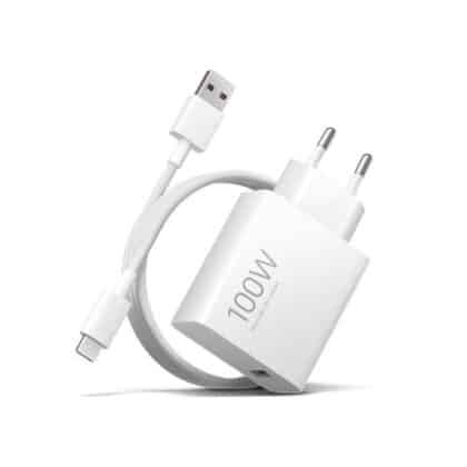 Σετ φορτιστή ταξιδιού Xiaomi Mi με καλώδιο φόρτισης USB-A σε Type-C 1m, 100W λευκό EU BHR095VEU