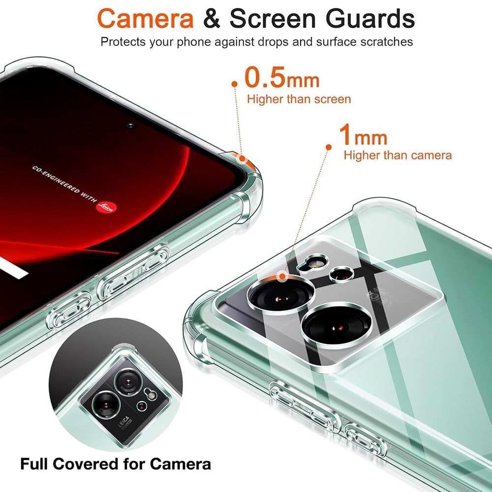 Techsuit Shockproof Clear Silicone - θήκη για Xiaomi 13T - Διάφανο - Image 3