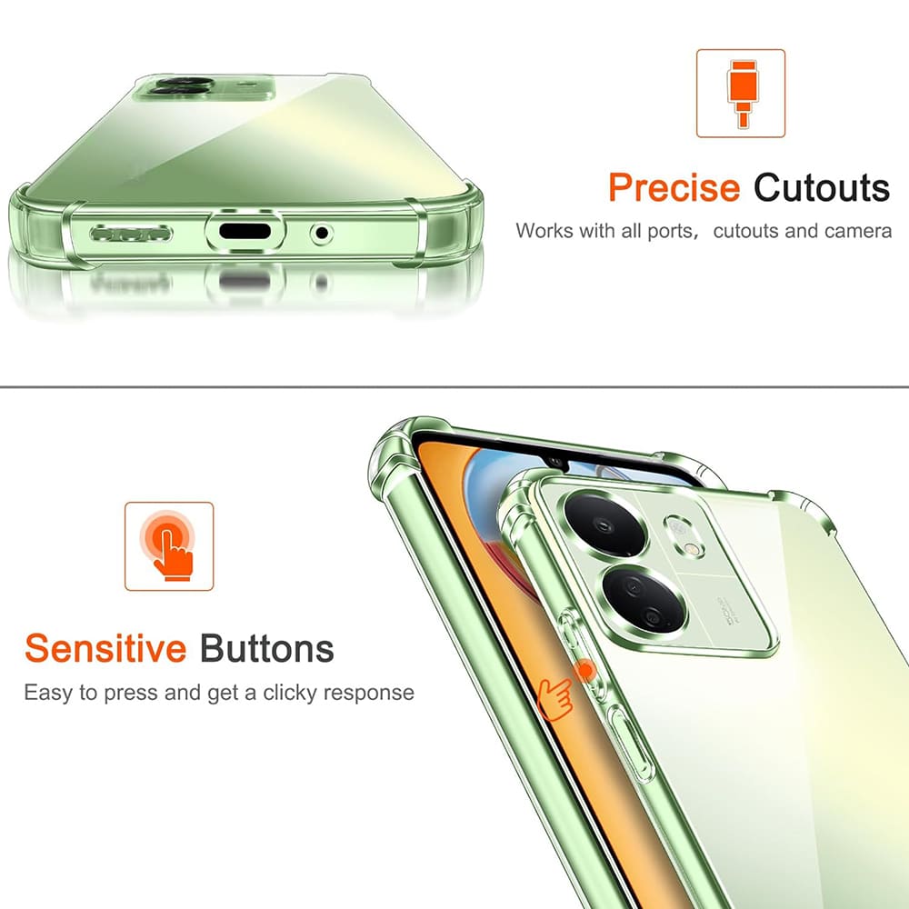 Techsuit Shockproof Clear Silicone - θήκη για Xiaomi Redmi 13C - Διάφανο - Image 3