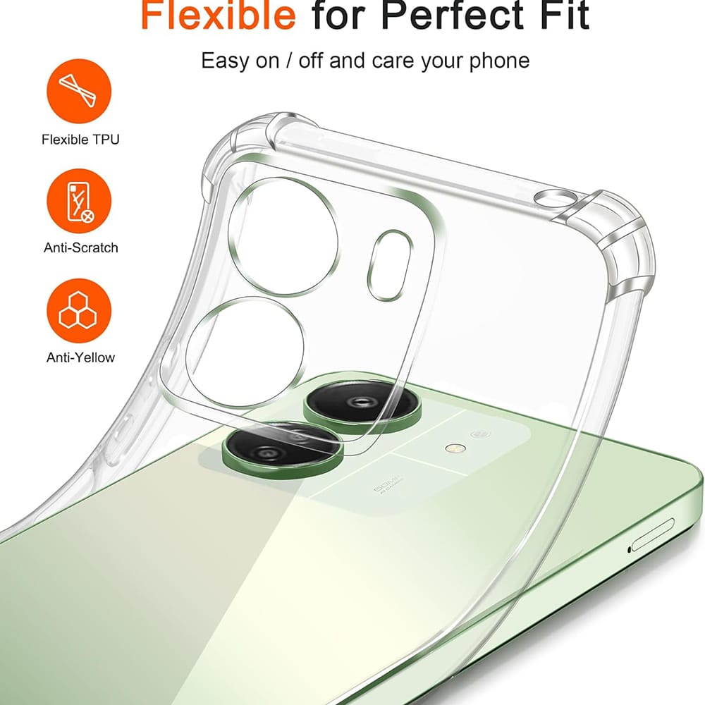 Techsuit Shockproof Clear Silicone - θήκη για Xiaomi Redmi 13C - Διάφανο - Image 4