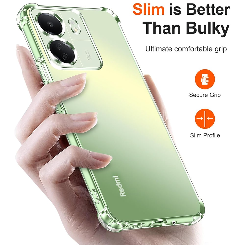 Techsuit Shockproof Clear Silicone - θήκη για Xiaomi Redmi 13C - Διάφανο - Image 2