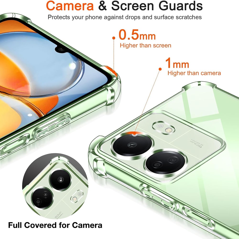 Techsuit Shockproof Clear Silicone - θήκη για Xiaomi Redmi 13C - Διάφανο - Image 5