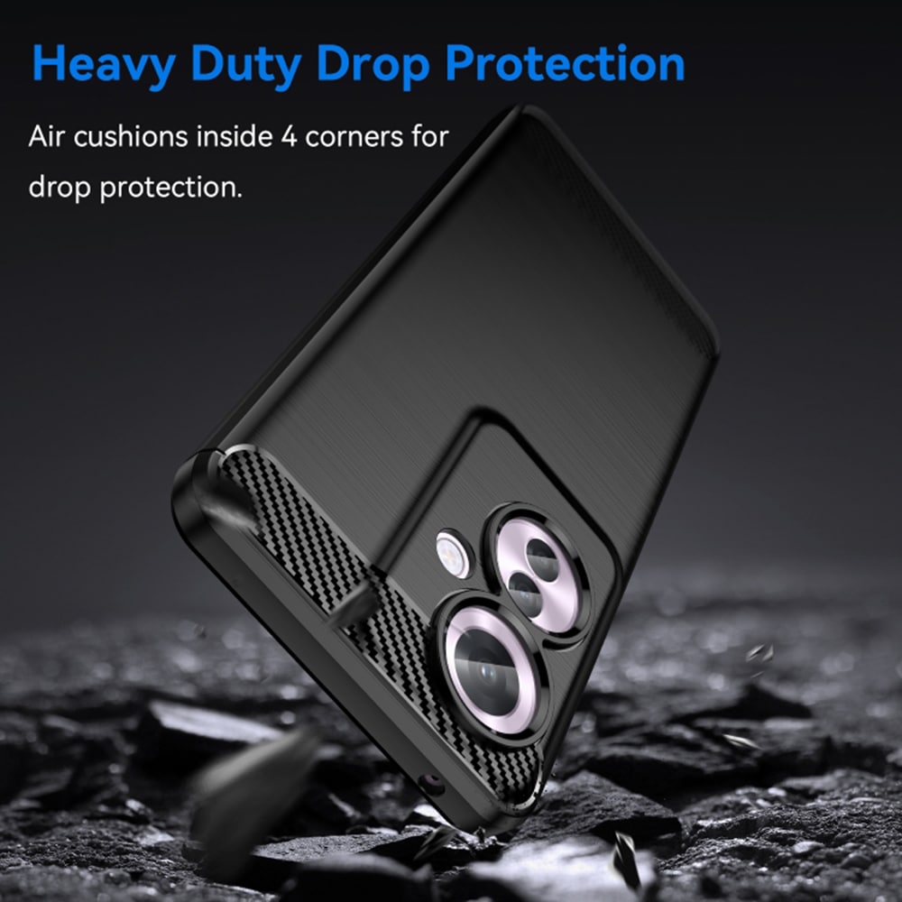 Techsuit Carbon Silicone - θήκη για Oppo Reno11 F - Μαύρο - Image 3