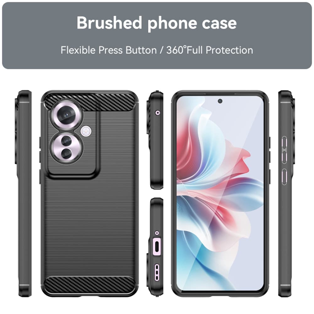 Techsuit Carbon Silicone - θήκη για Oppo Reno11 F - Μαύρο - Image 2