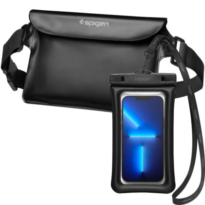 Spigen Universal Αδιάβροχη Θήκη Α621 & Τσάντα Μέσης Μαύρη AMP04533