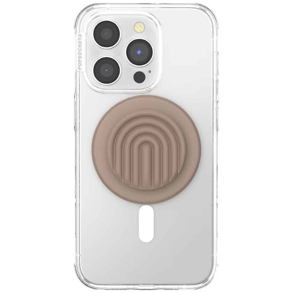 Βάση και θήκη τηλεφώνου Popsockets MagSafe Round PopOut Latte Curves MagSafe, μπεζ - Image 5