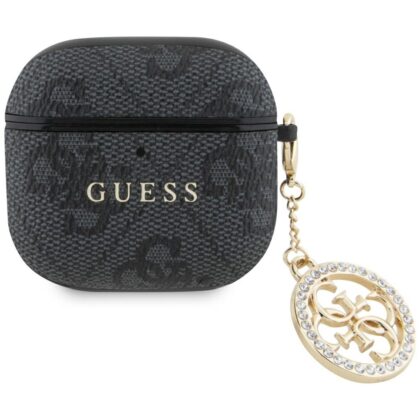 Θήκη Guess 4G Strass Charm για AirPods 4 μαύρη