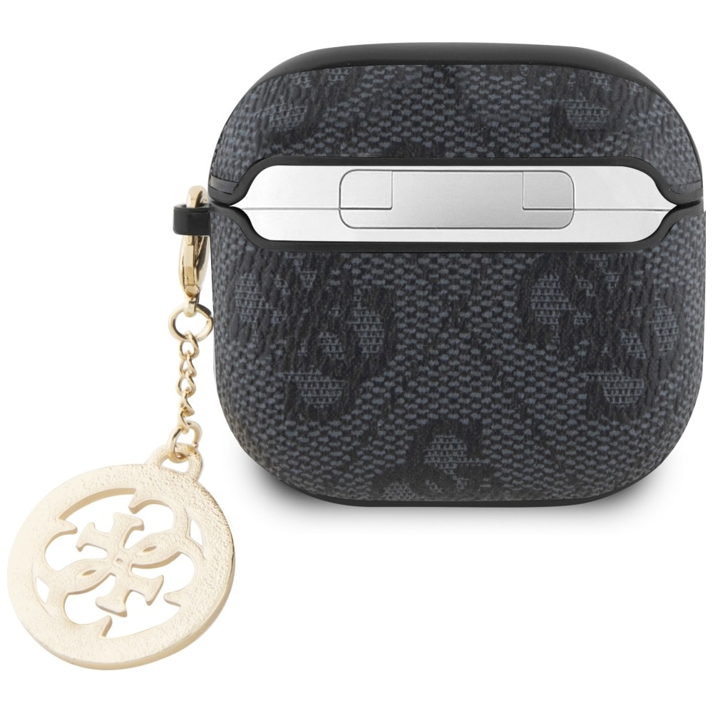 Θήκη Guess 4G Strass Charm για AirPods 4 μαύρη - Image 2