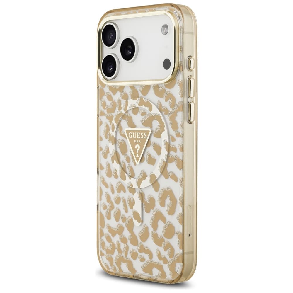 Guess Leopard Glitter MagSafe - θήκη για Apple iPhone 17 Pro Max - Καφέ - Image 2