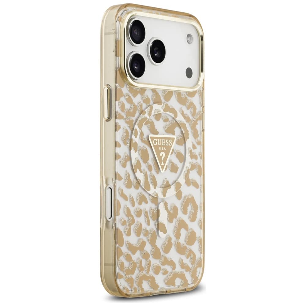 Guess Leopard Glitter MagSafe - θήκη για Apple iPhone 17 Pro Max - Καφέ - Image 4