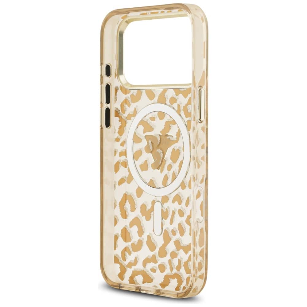 Guess Leopard Glitter MagSafe - θήκη για Apple iPhone 17 Pro Max - Καφέ - Image 7