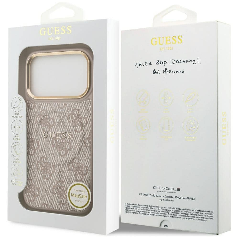 Θήκη Guess 4G PU Classic Logo MagSafe για iPhone 17 Pro ροζ - Image 8