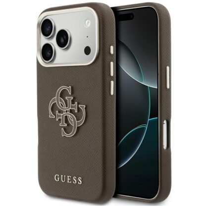 Θήκη Guess FW Resin Logo για iPhone 17 Pro καφέ